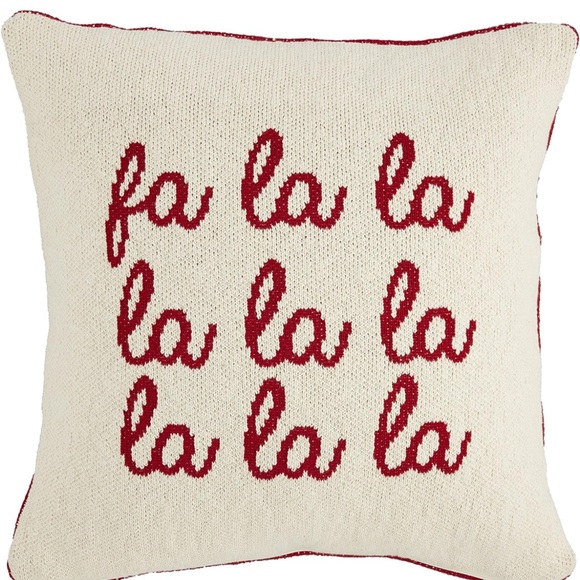 Mud Pie Set of Two Reversible Christmas Pillows, Tis The Season, Fa La La - Picture 7 of 7